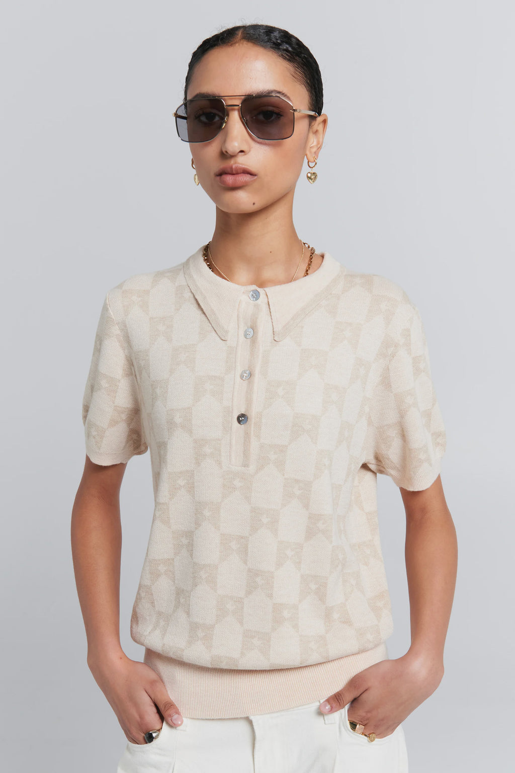 Monogram Knit Polo