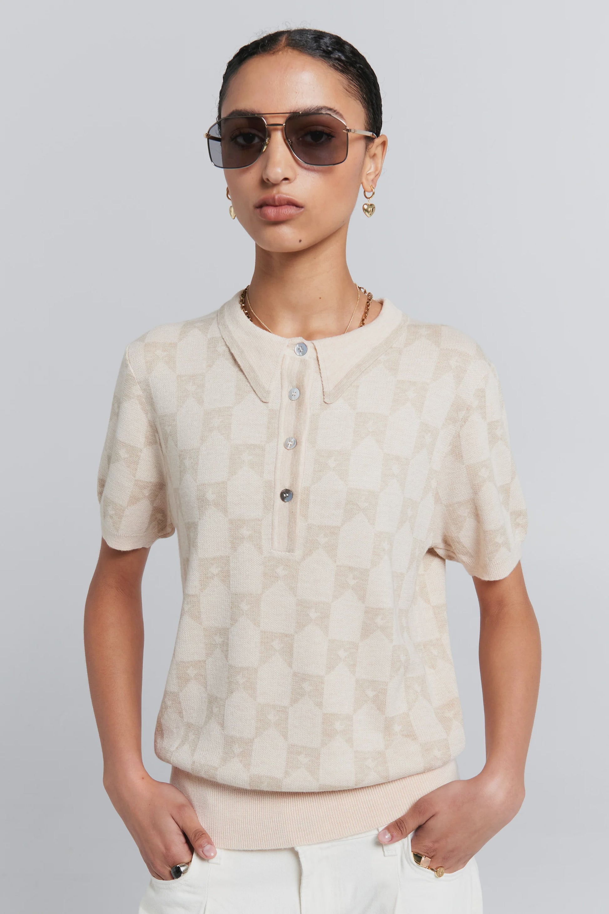 Monogram Knit Polo