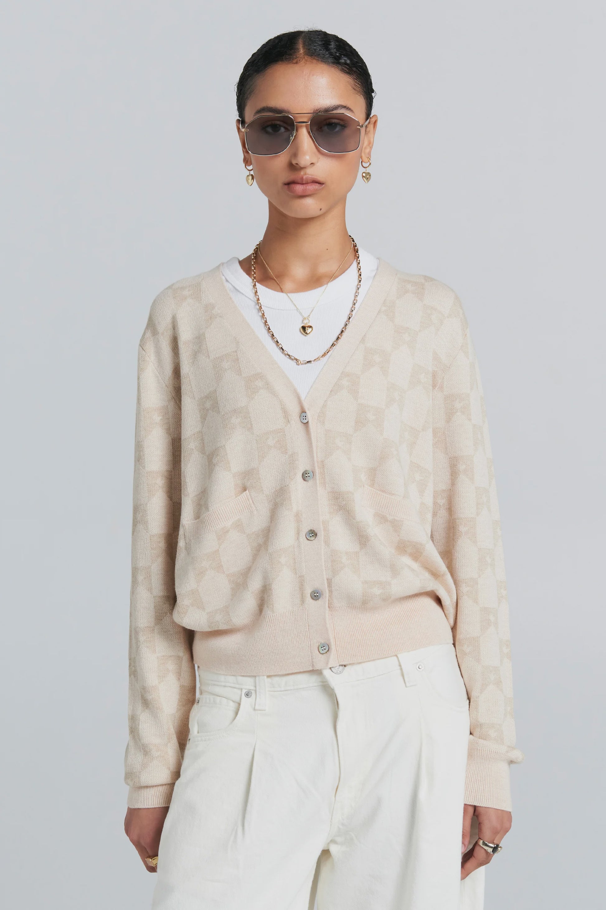 Monogram Knit Cardigan