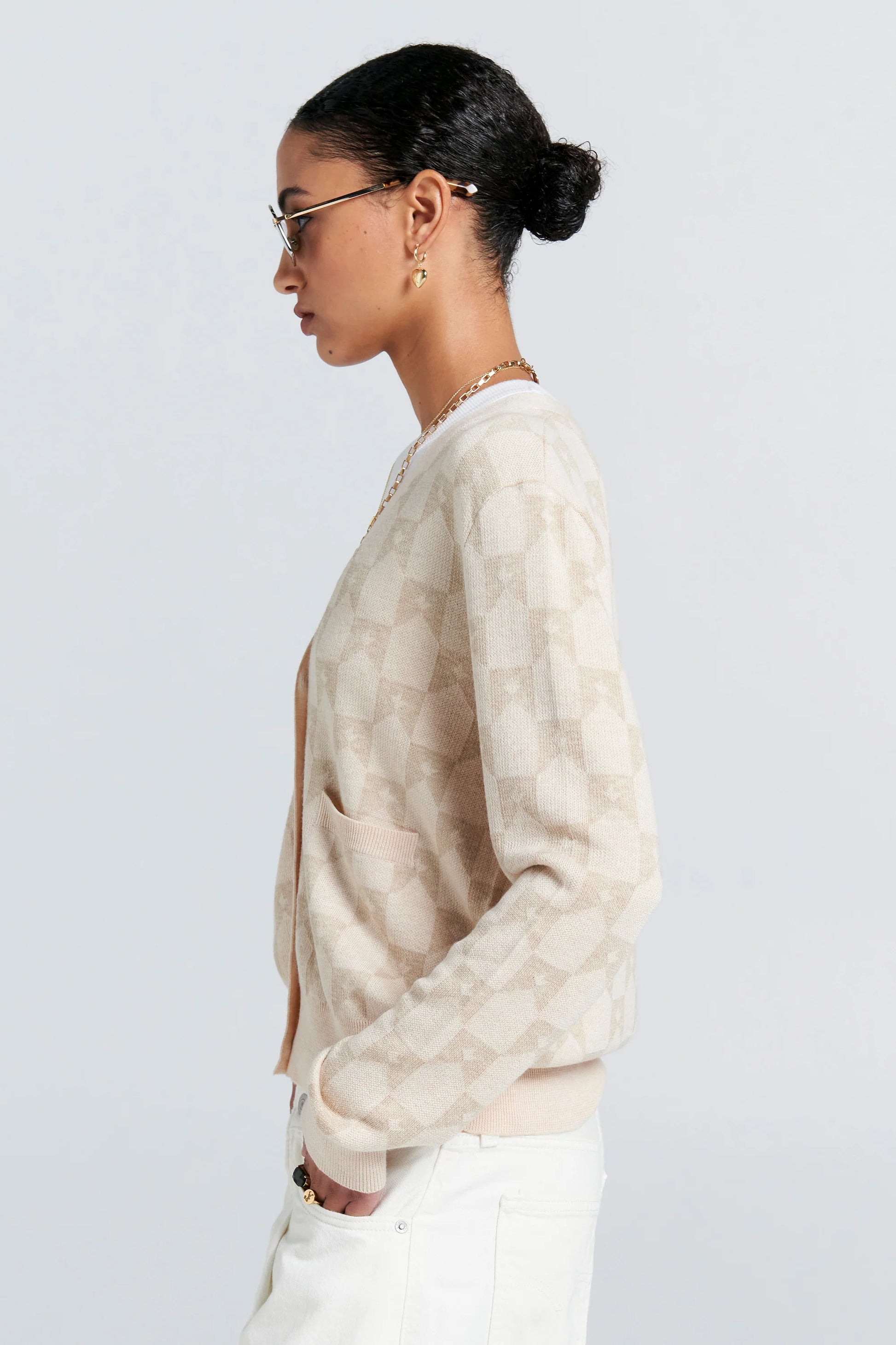 Monogram Knit Cardigan