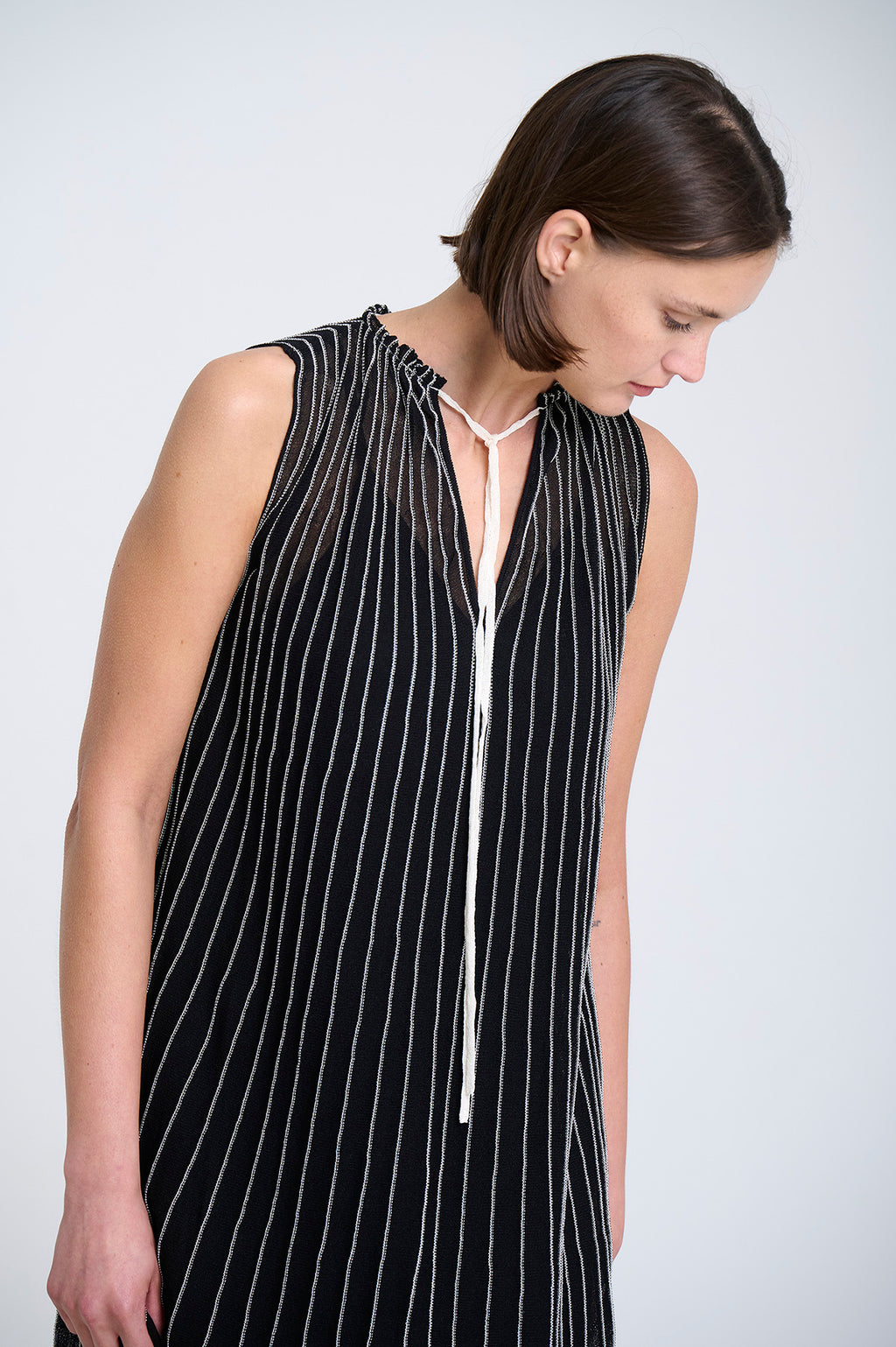 SM Black Panelled Knit Dress