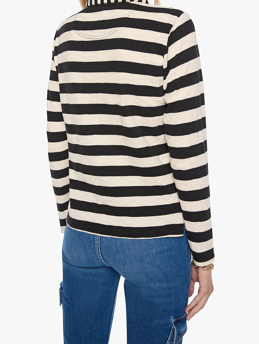 LS Close Cut Huddle - Black Cream Stripe