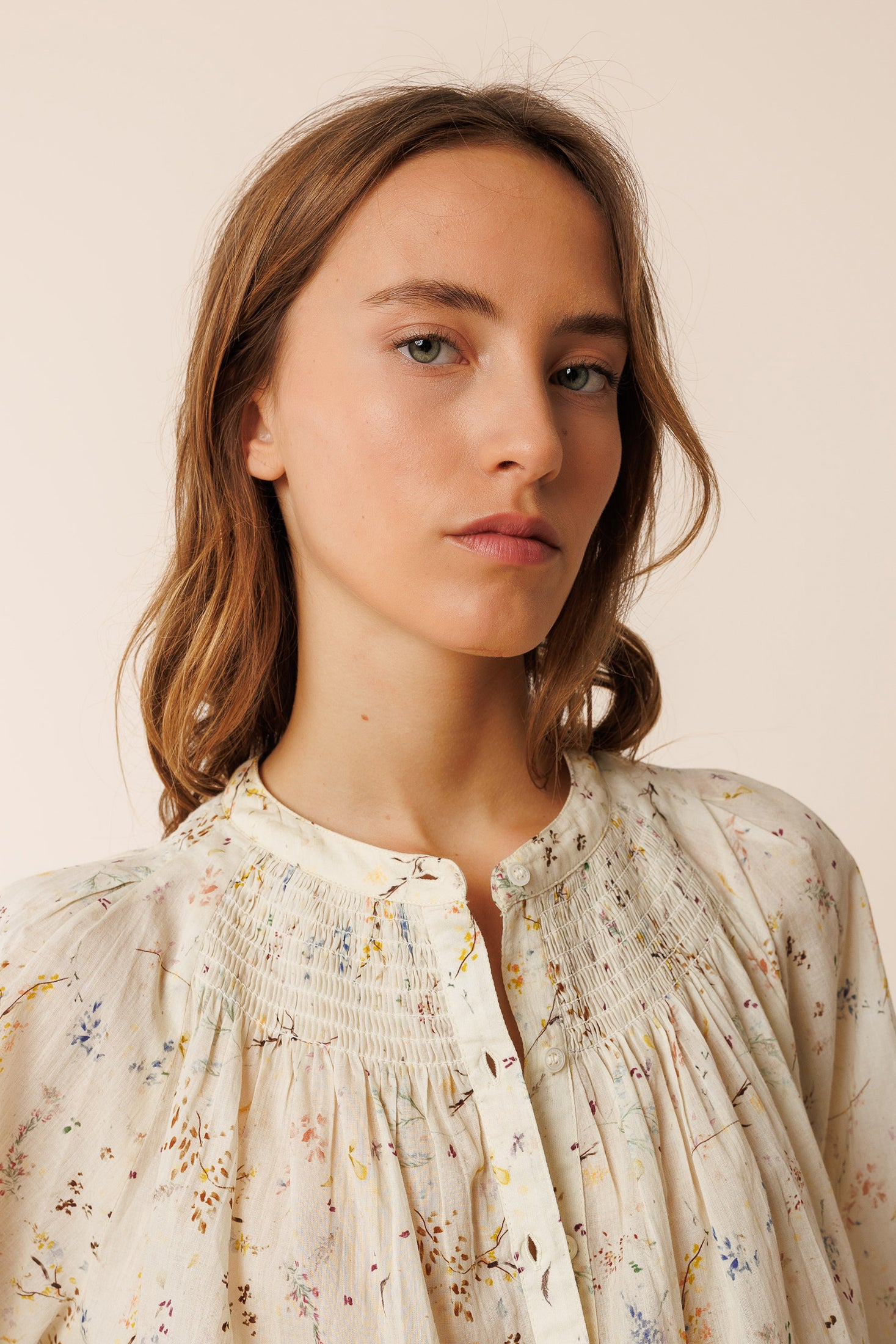 Raglan Sleeve Voile Shirt