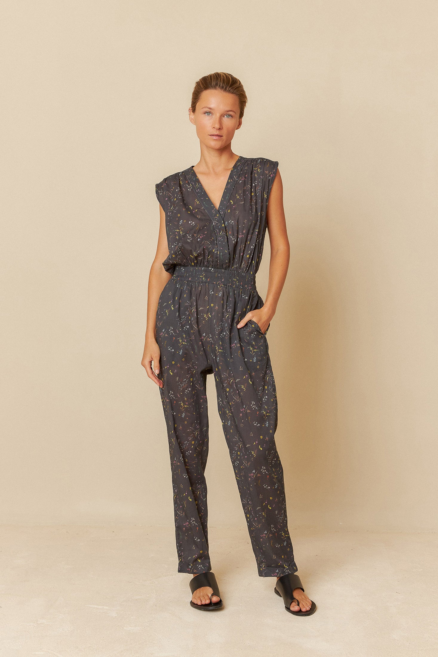 Printed Cotton Jumpsuit