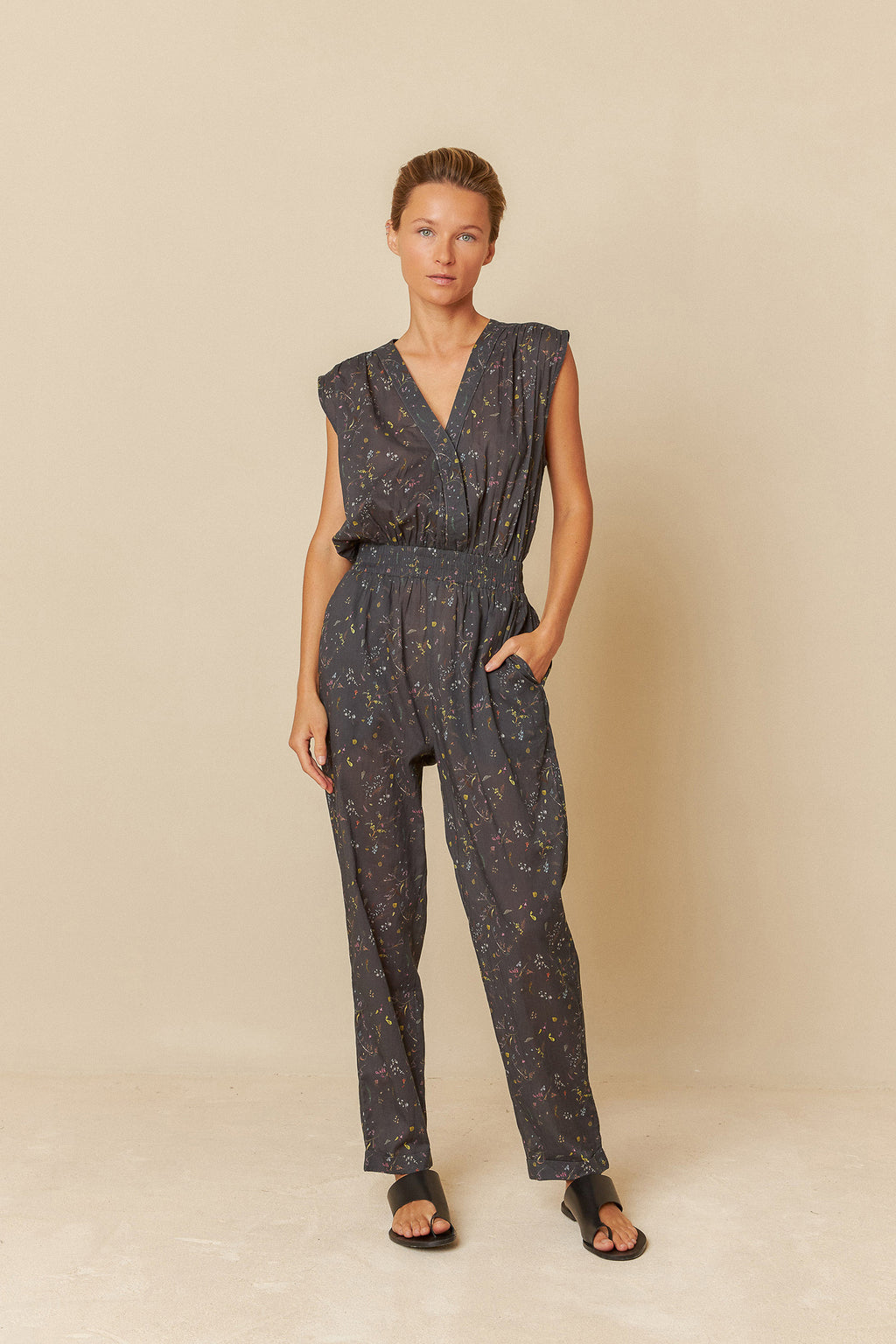 Printed Cotton Jumpsuit