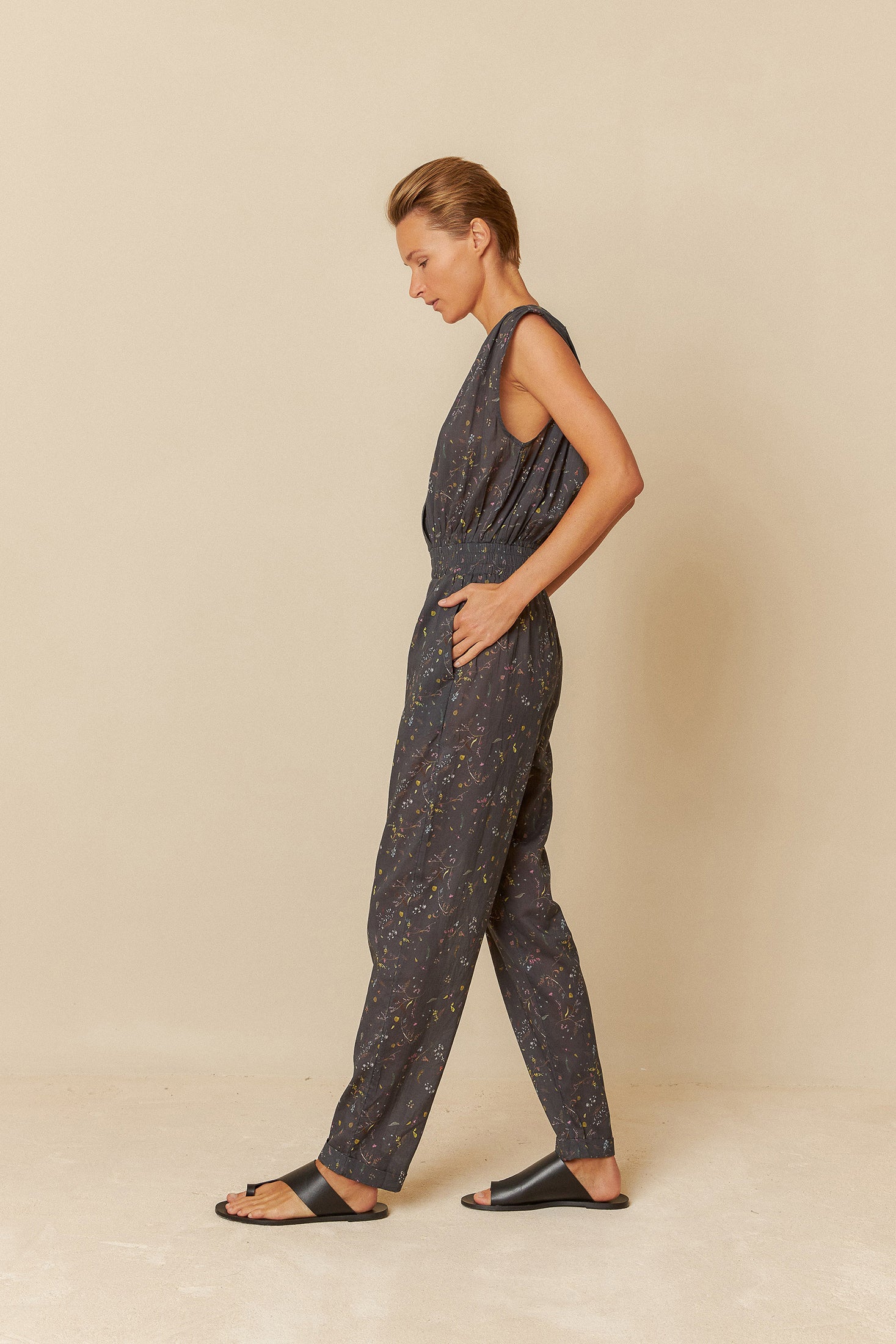 Printed Cotton Jumpsuit