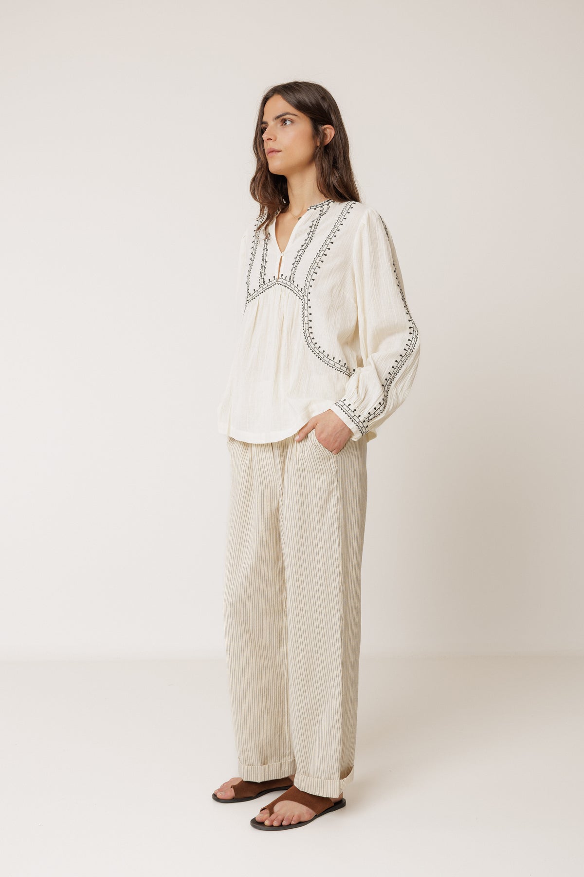Embroidered Tunic Blouse