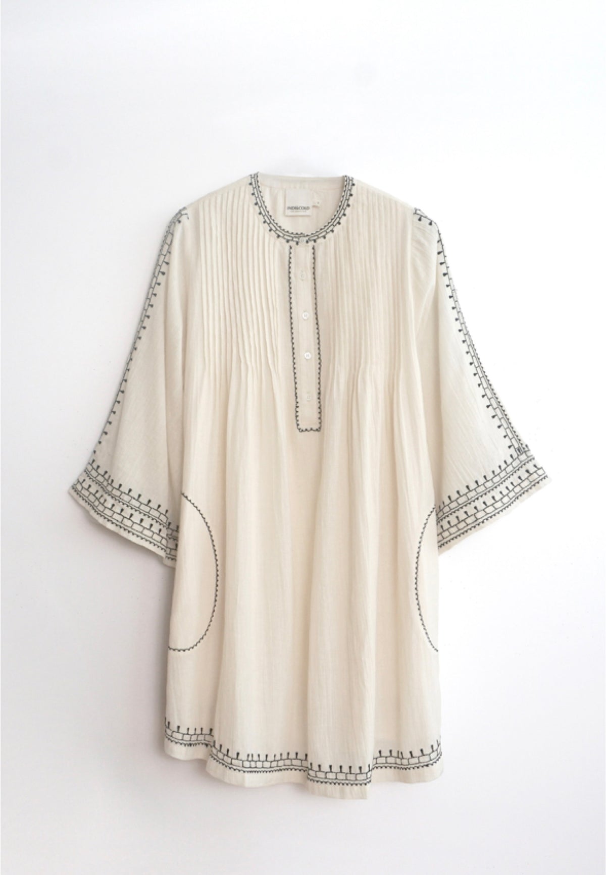 Embroidered Gauze Dress