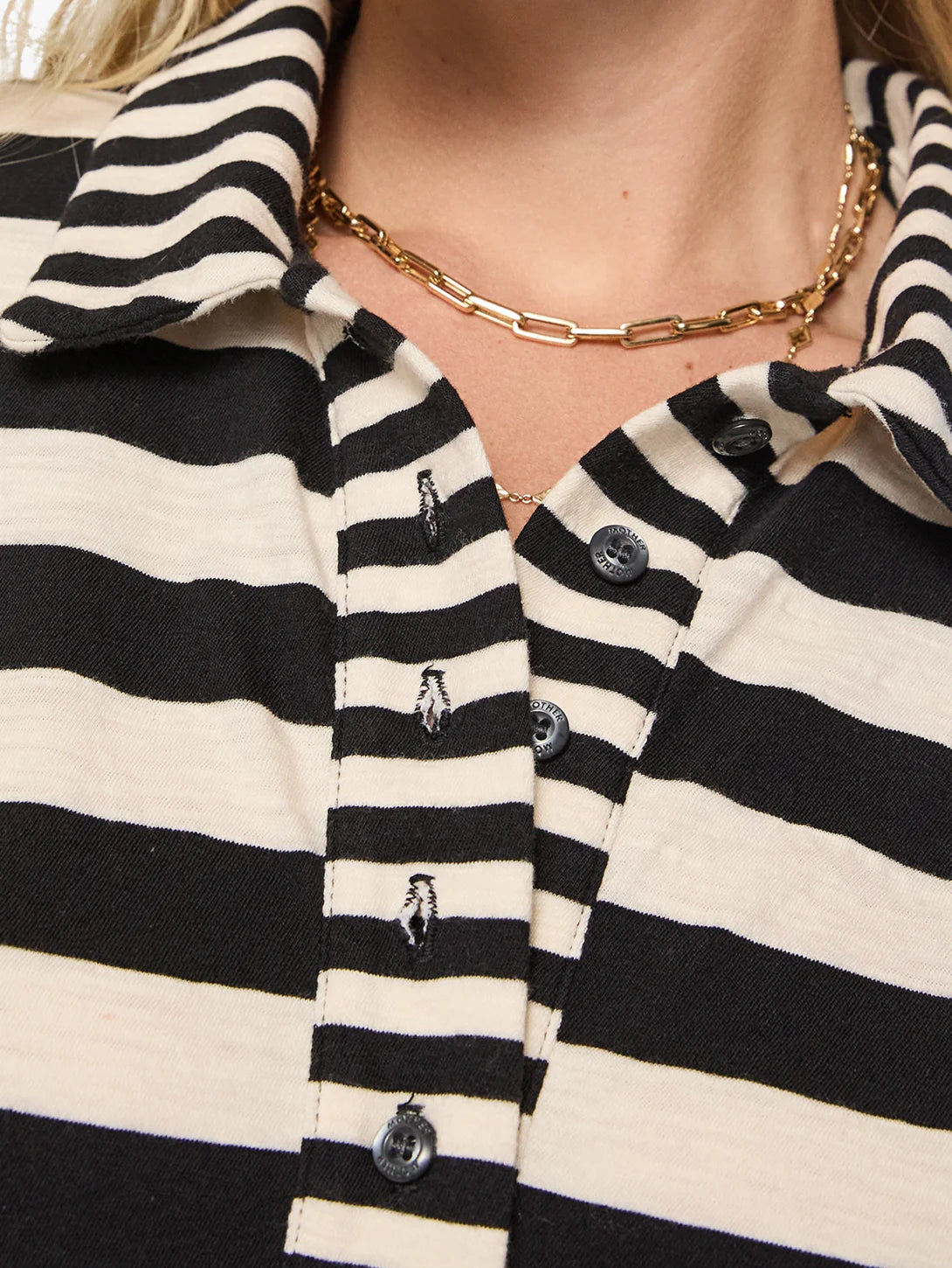 LS Close Cut Huddle - Black Cream Stripe