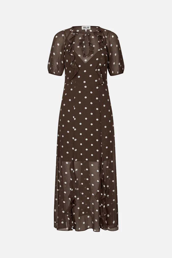 Alara Dress - Coffee Bean Dots