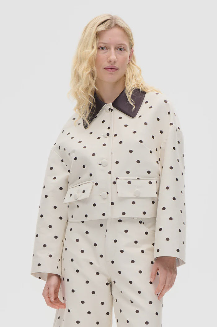 Bebeth Jacket - Egret Creme Dot