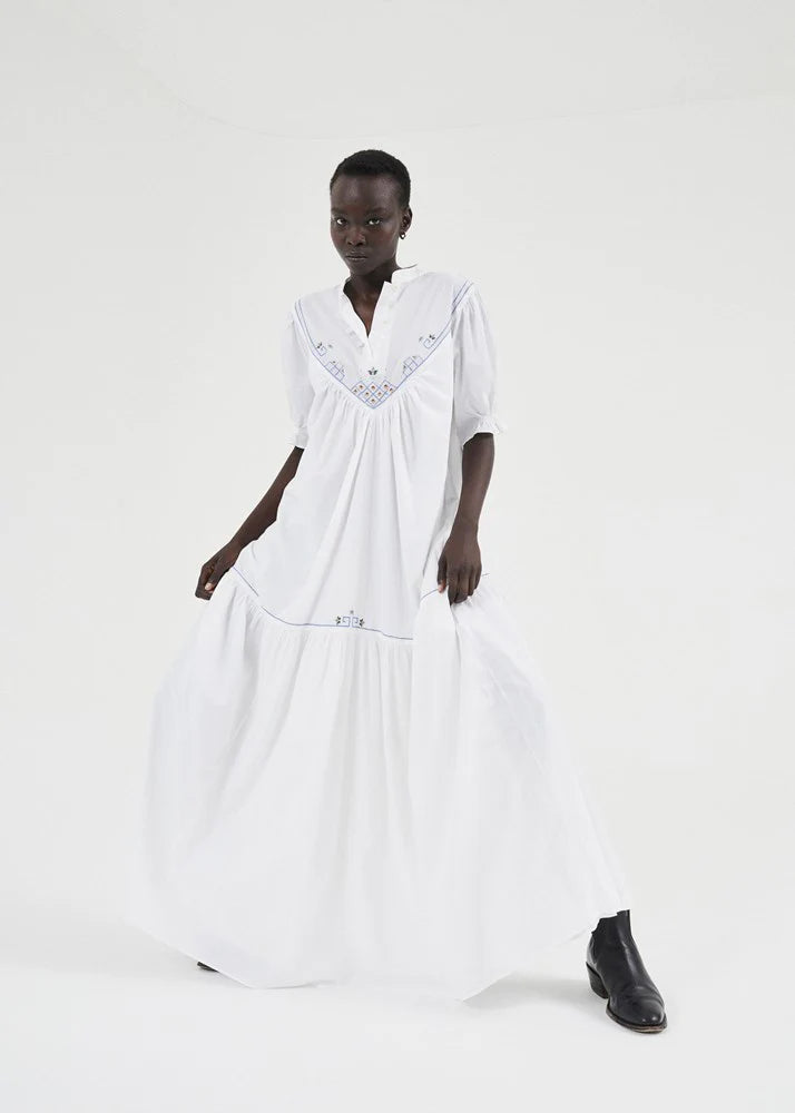 Bowie Embroidered Maxi Dress
