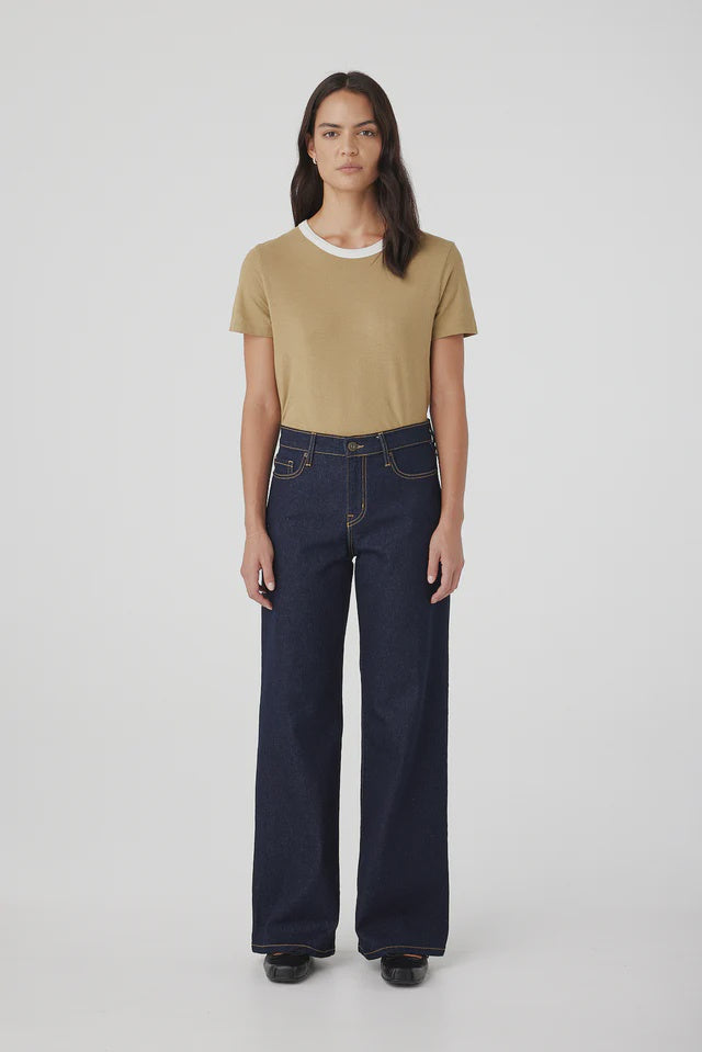 Mia Mid Wide Jeans in Night