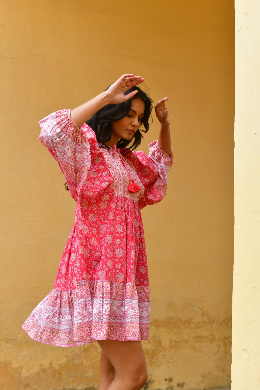 Camelia Shift Dress - Cherry