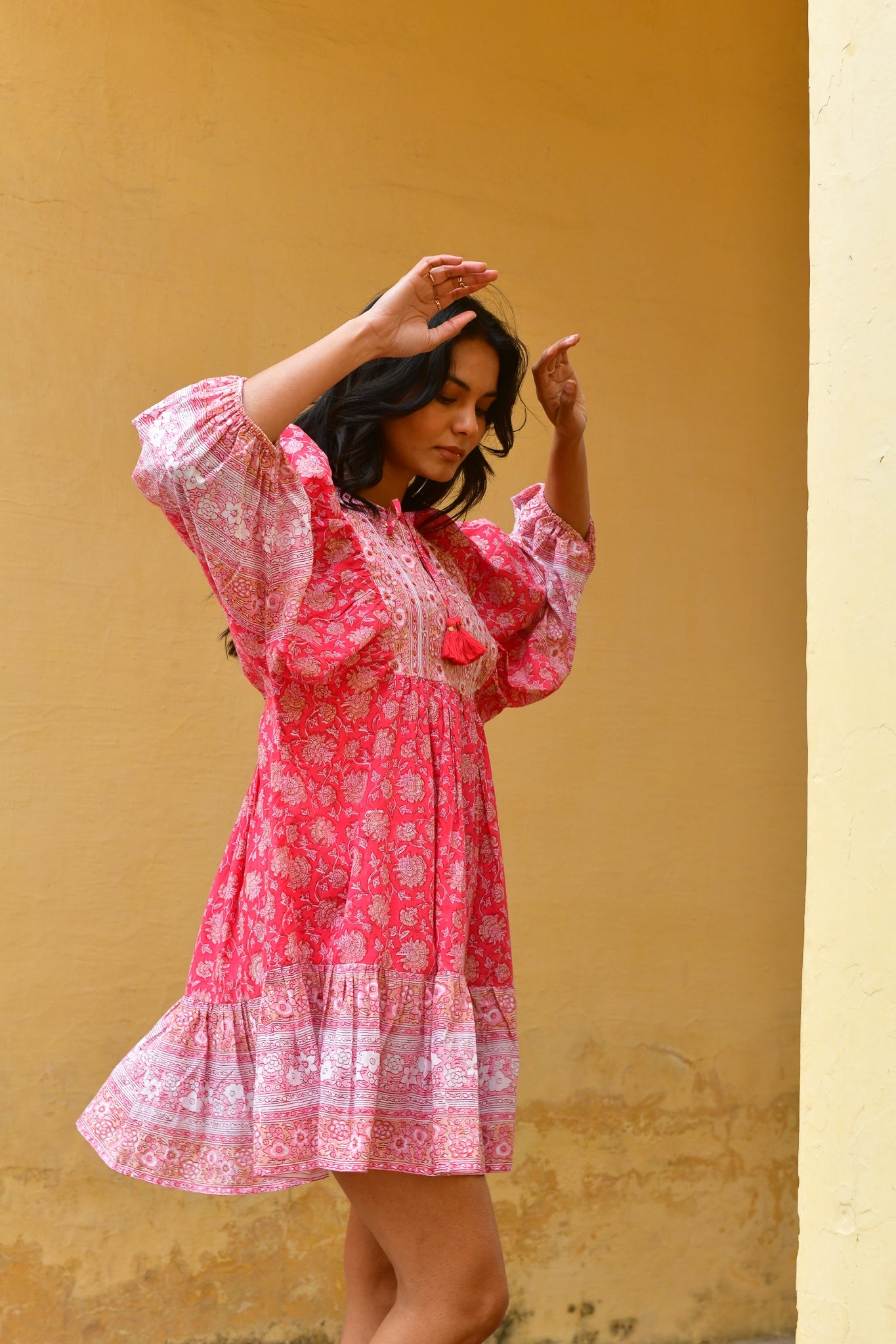 Camelia Shift Dress - Cherry