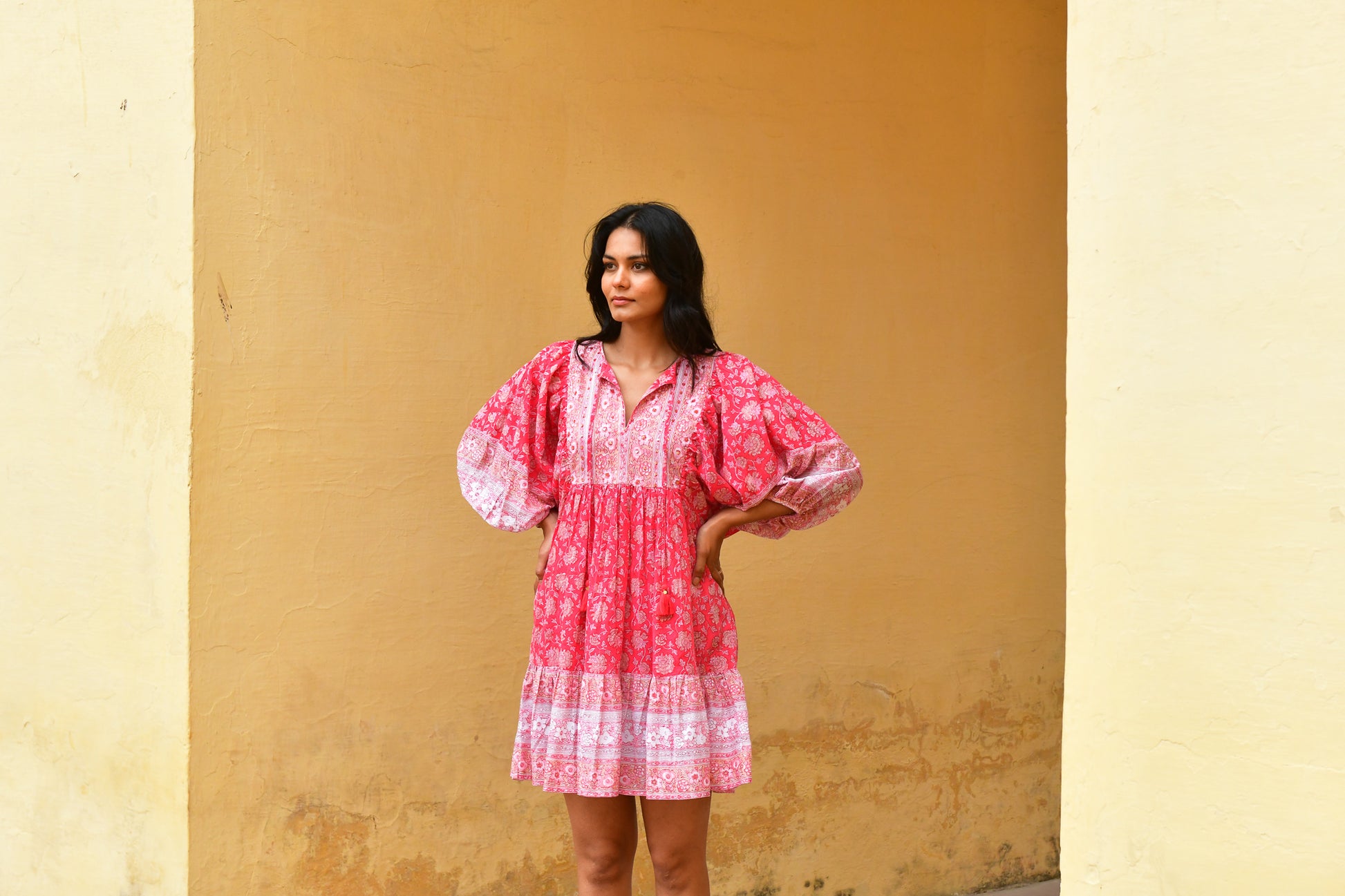 Camelia Shift Dress - Cherry