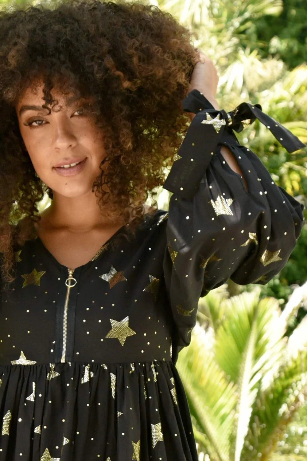 Zip on Out Dress - Starry Night Black