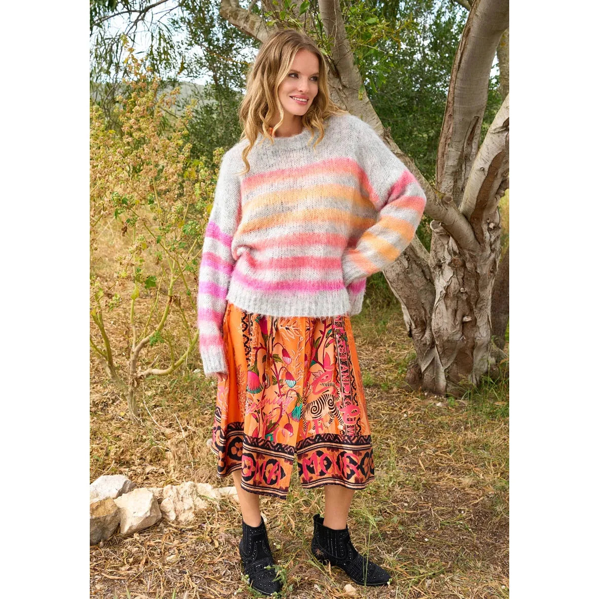 Round neck Stripe Pullover