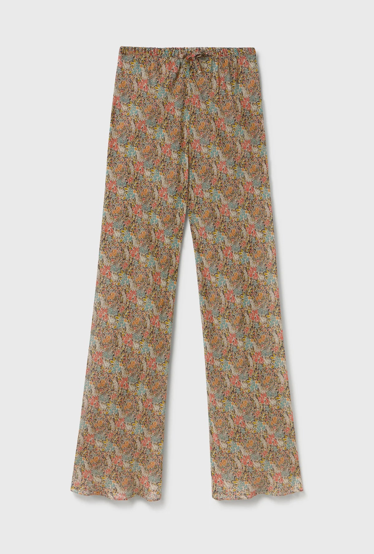 Chiffon Bias Cut Pants - Sugar Floral