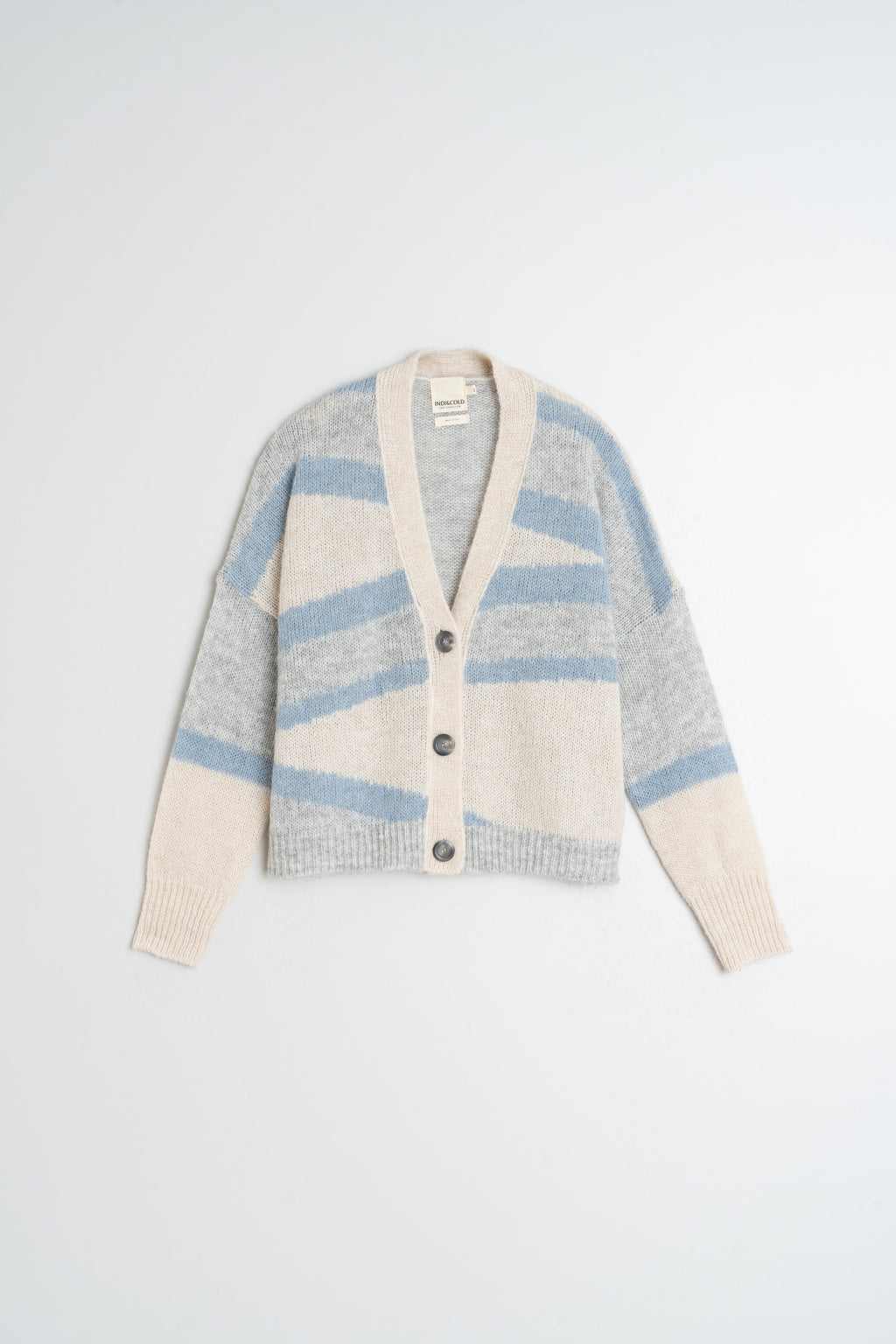 Intarsia Alpaca Cardi