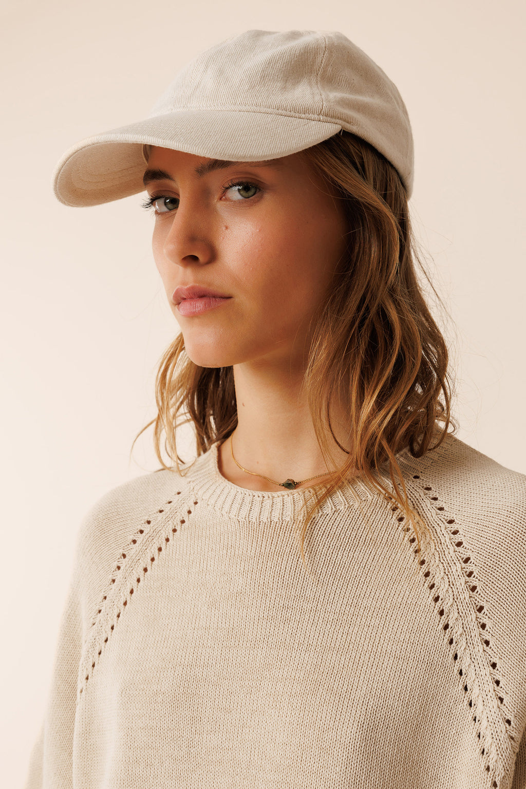 Shrunken Knit Cotton Sweater