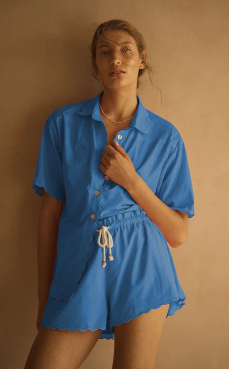 Fiordaliso Scallop S/Sleeve Shirt
