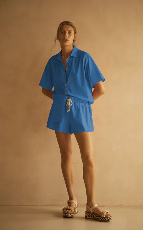 Fiordaliso Scallop Drawstring Short