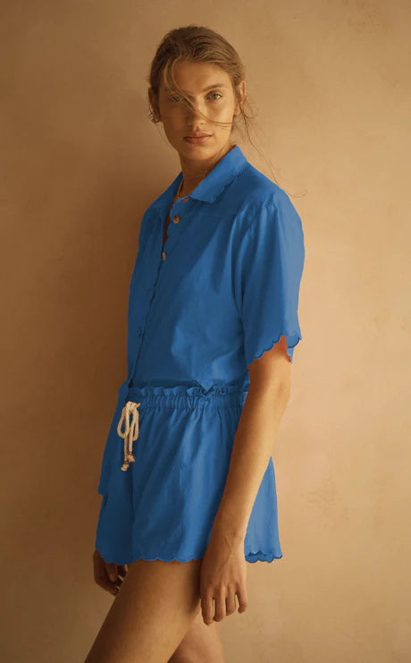 Fiordaliso Scallop Drawstring Short