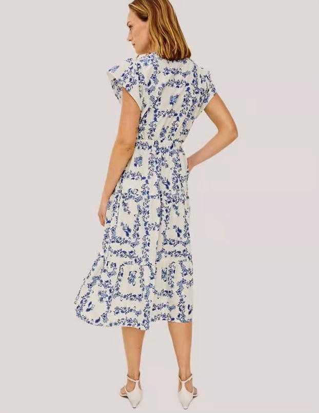 Roza Midi Dress - Ceramic Floral