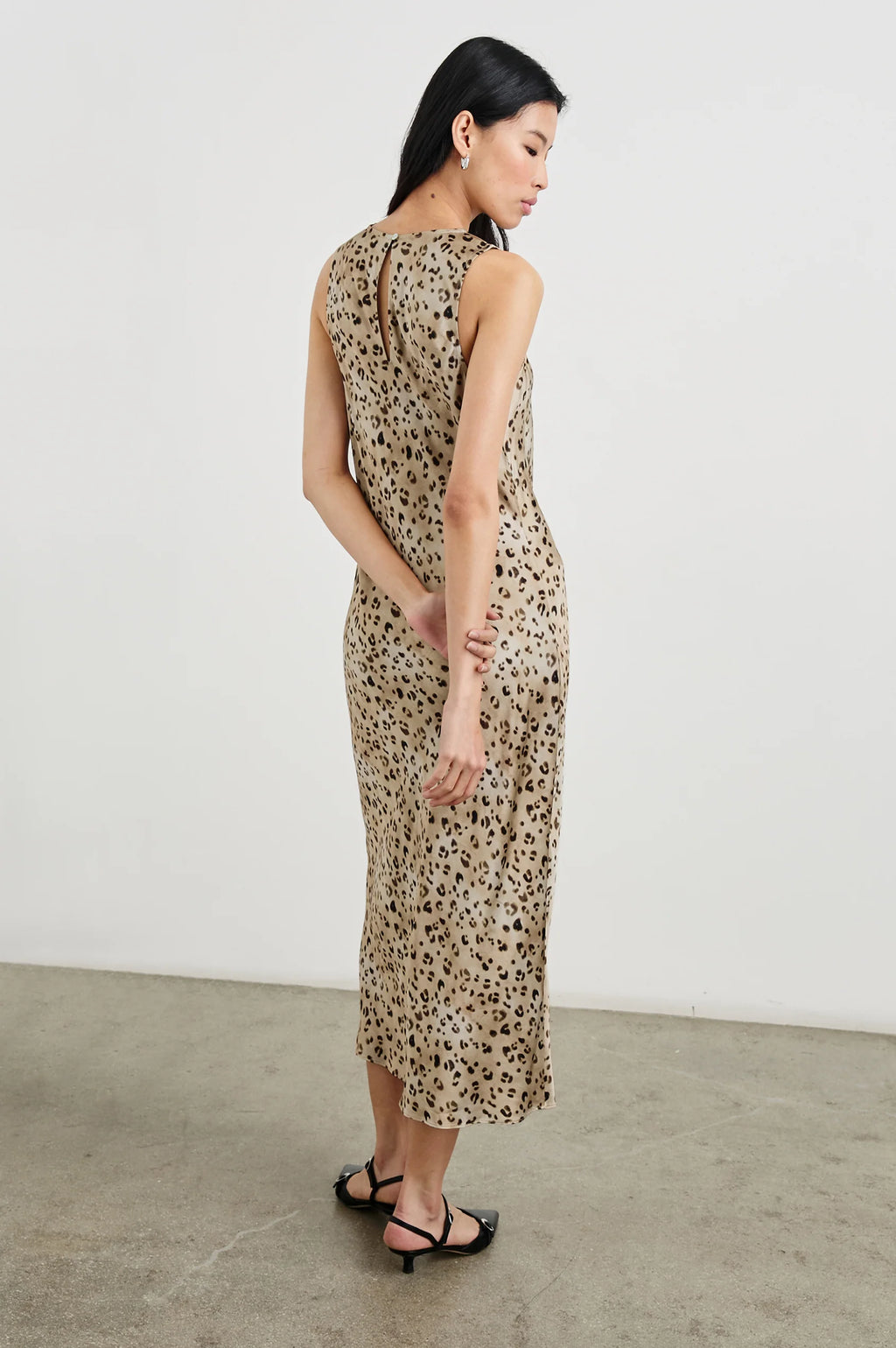 Gabriella Midi Dress - Champagne Leopard