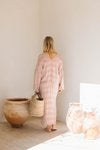 Positano U Maxi with Sleeve - Rosa Stripe