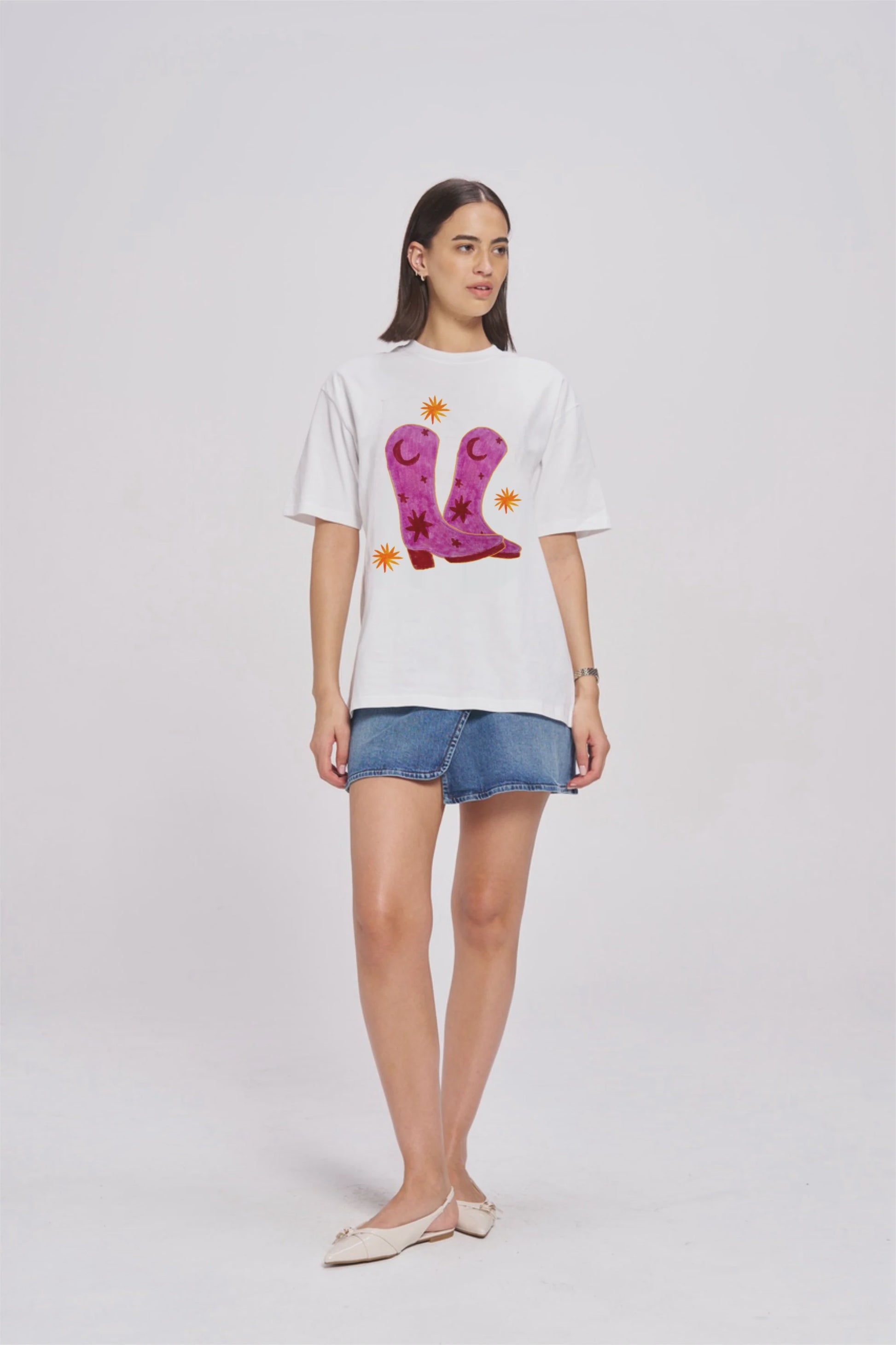 Cowgirl Boots Oversized Tee