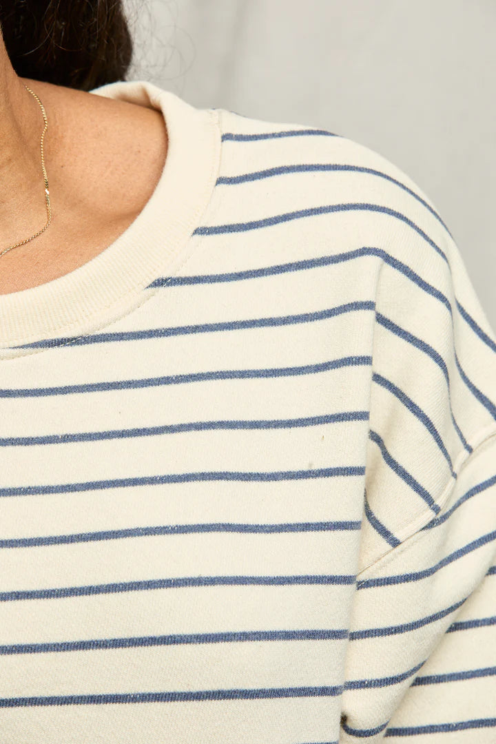 Tyler Natural/Night Stripe Sweatshirt