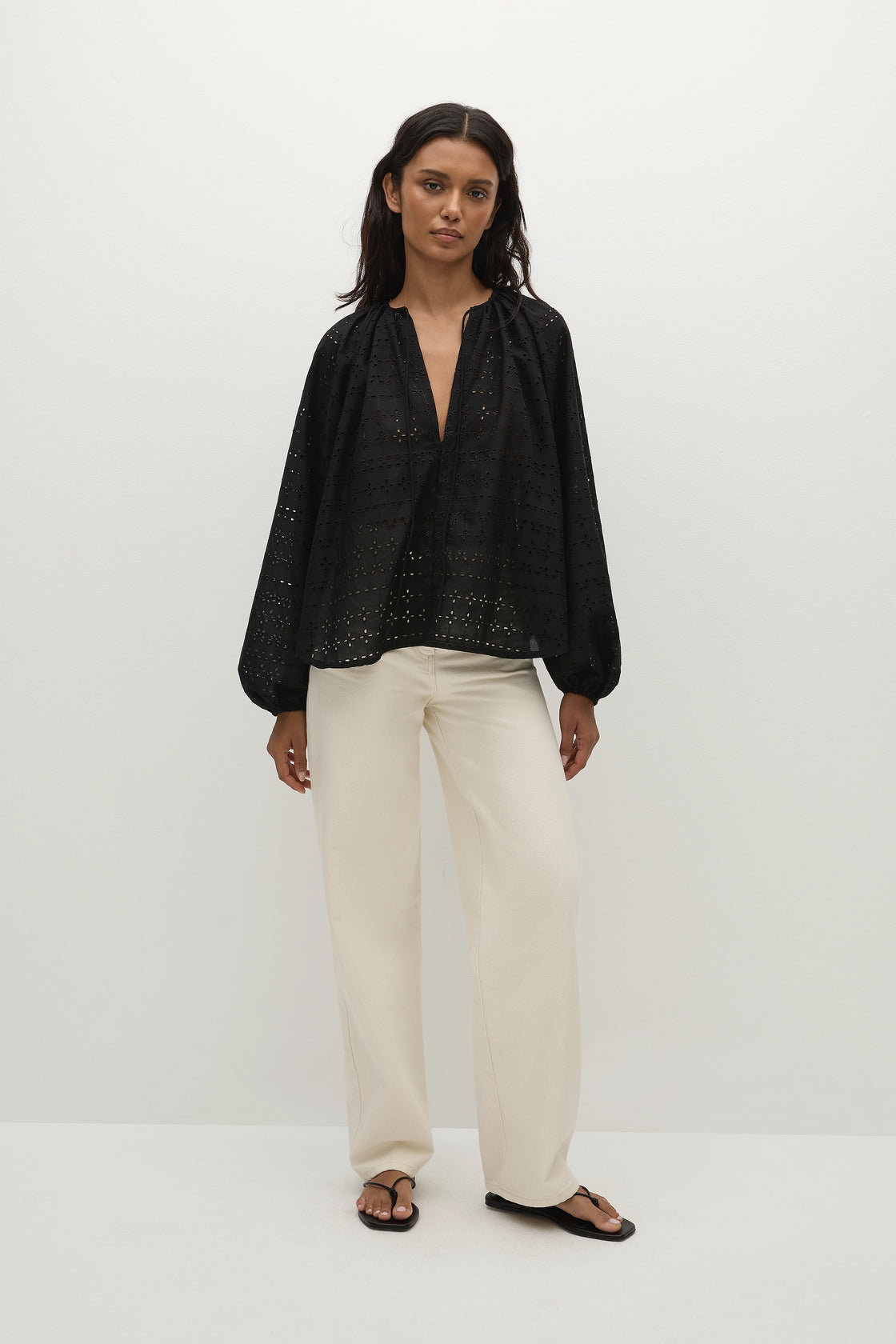 Thora Broderie Blouse