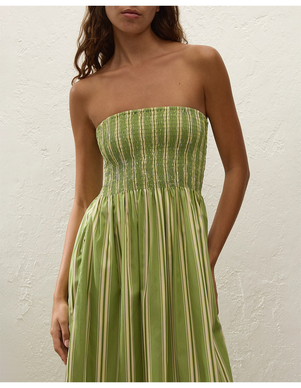 Jamie Midi Dress - Ombré Stripe Juniper