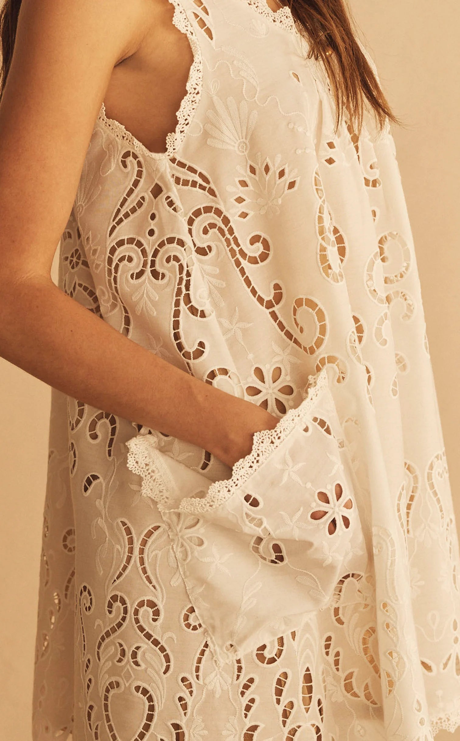 Merletti Lace Swing Mini Dress