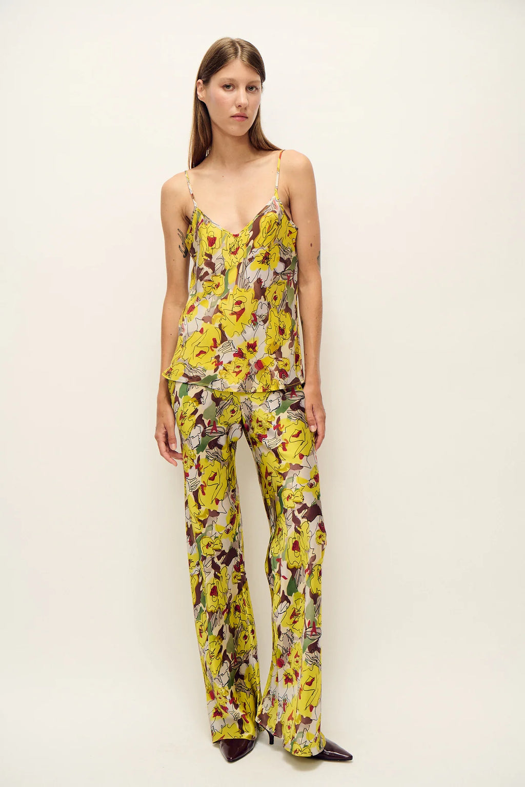Bias Cut Cami - Sunflower Floral