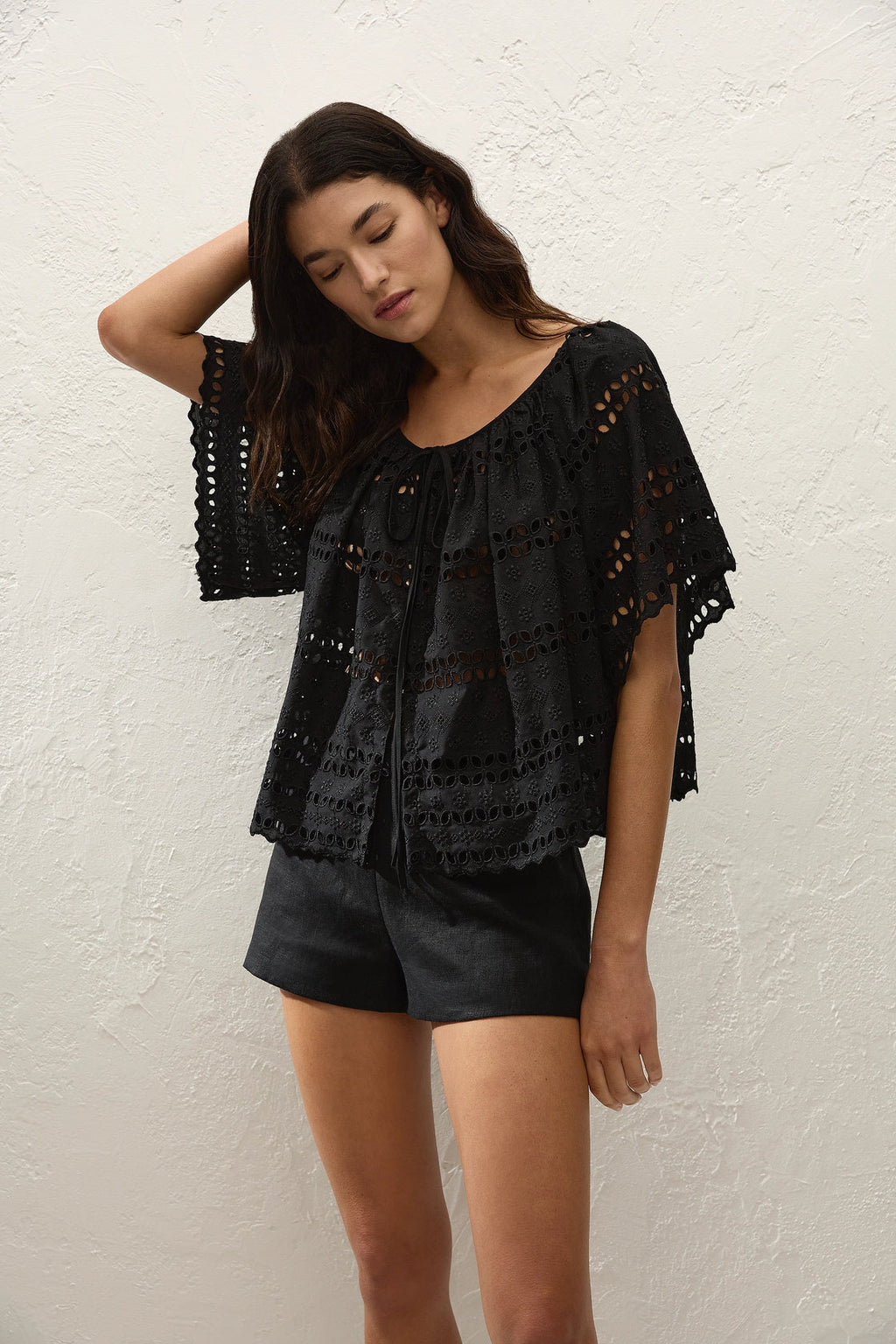 Mitla Top - Black Broderie