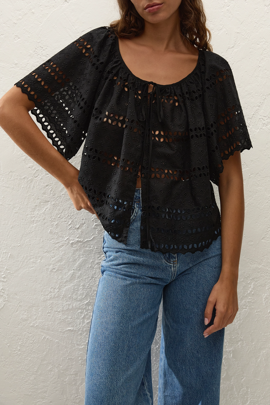 Mitla Top - Black Broderie