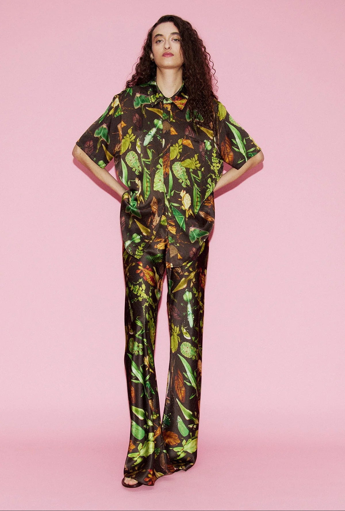 Bias Cut Pants - Bug Camo