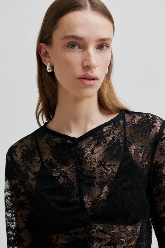 Social Lace Long Sleeve Tee