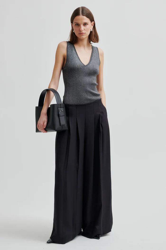 Bright Lurex Top - Grey