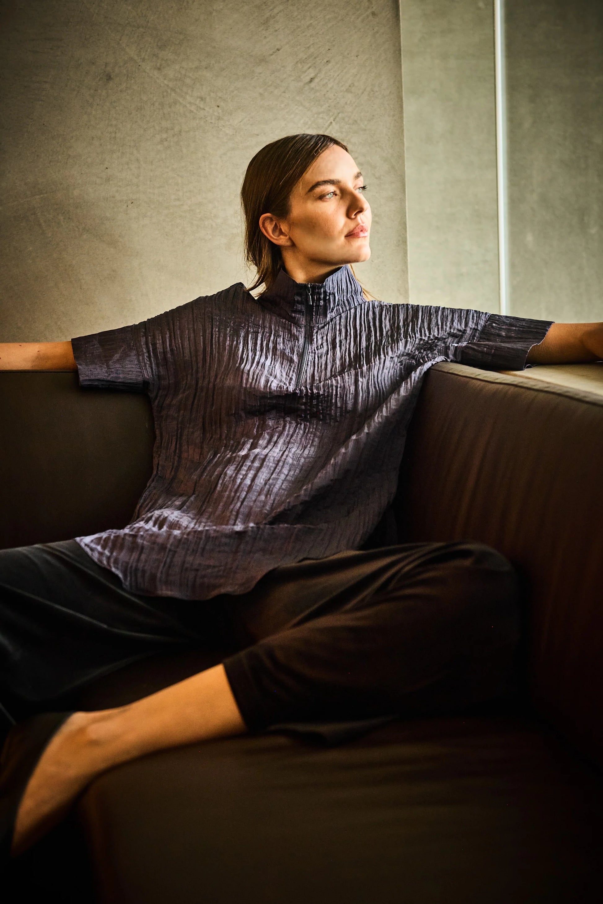 Funnel Tunic - Sapphire