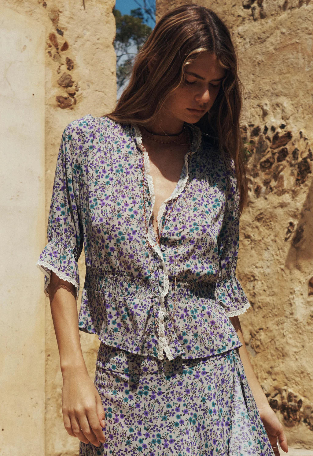 Mimi Rose Blouse - Violet