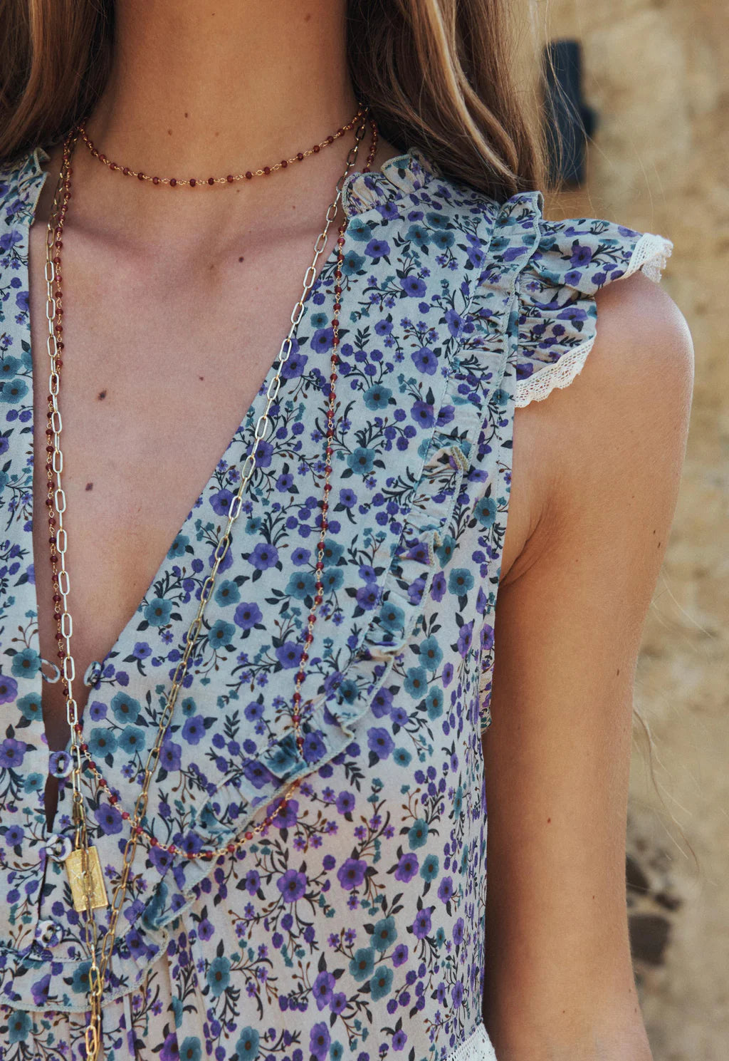 Mimi Rose Sleeveless Boho Dress