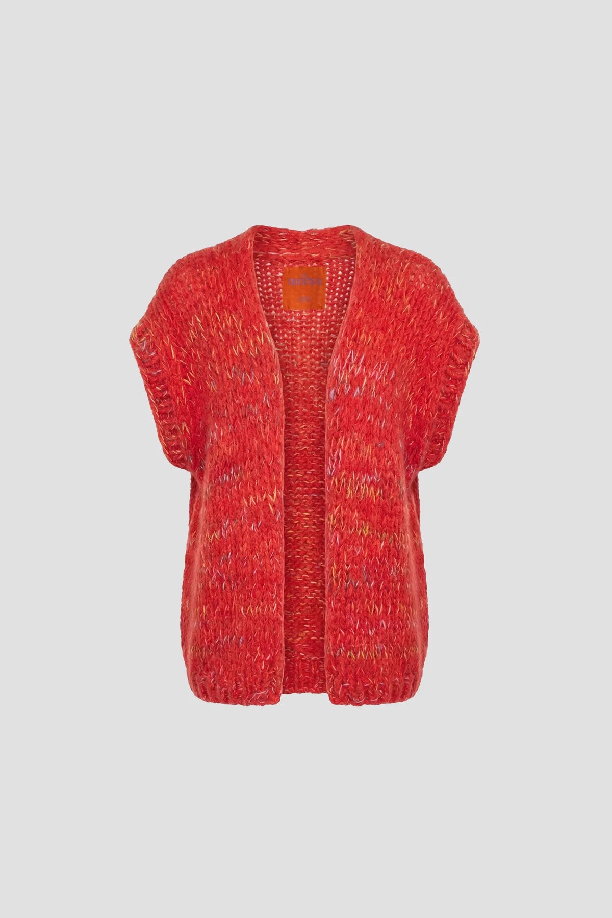 Mae Sleeveless Cardigan - Red Multi