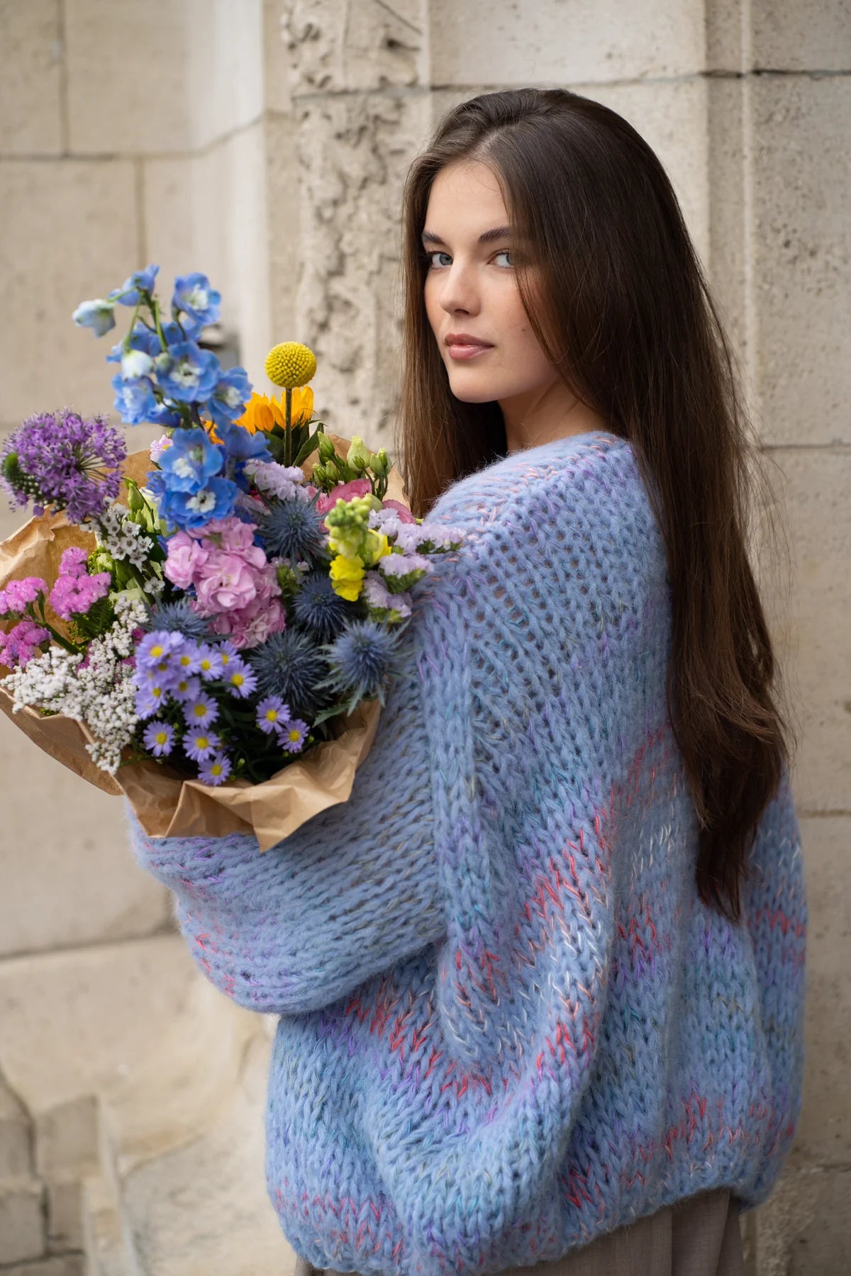 Isa Cardigan- Jeans Blue