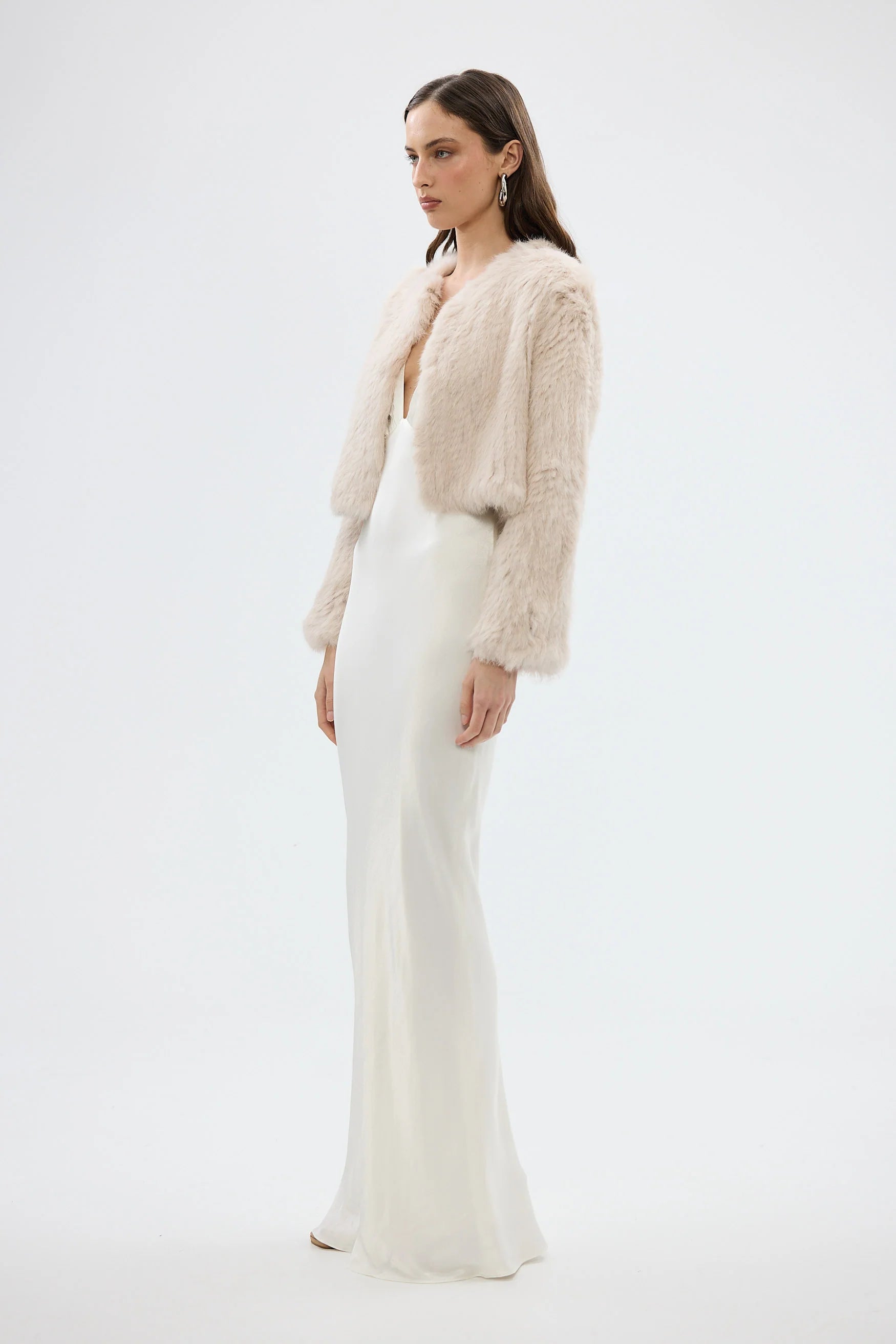 Lola Crop Jacket - Oatmeal