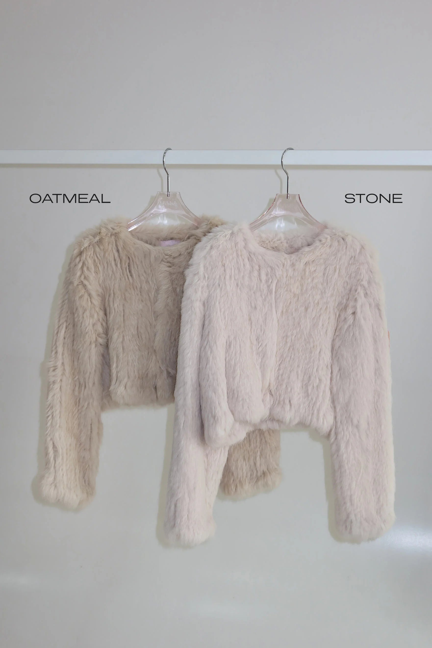 Lola Crop Jacket. - Stone