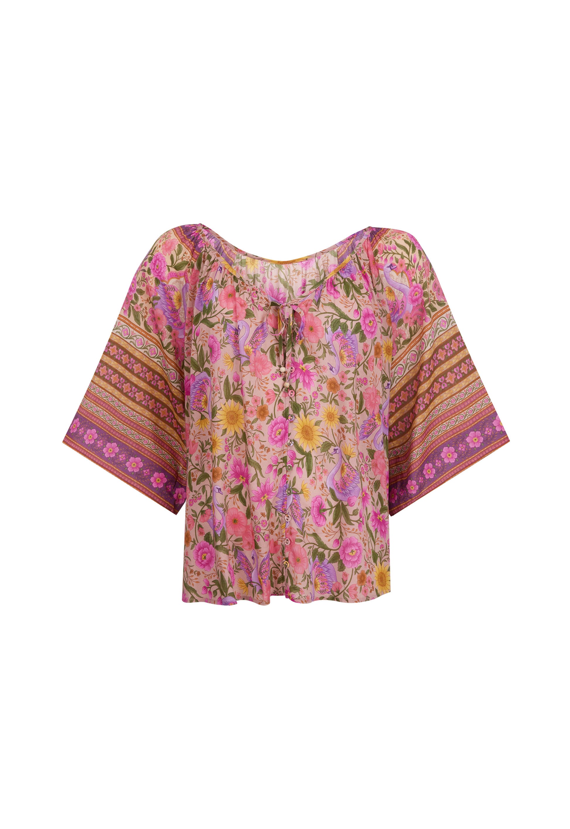 Swan Lake Short Sleeve Blouse